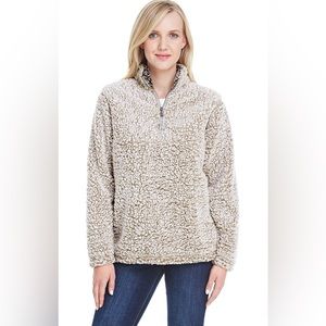 Ladies' Epic Sherpa 1/4 Zip cream beige oatmeal heather beige white women’s XL